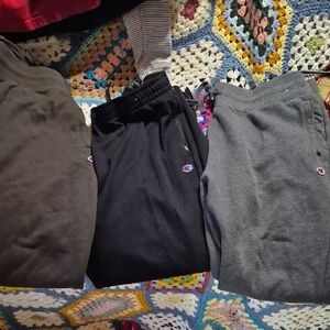 Champion Black and Gray Joggers Set